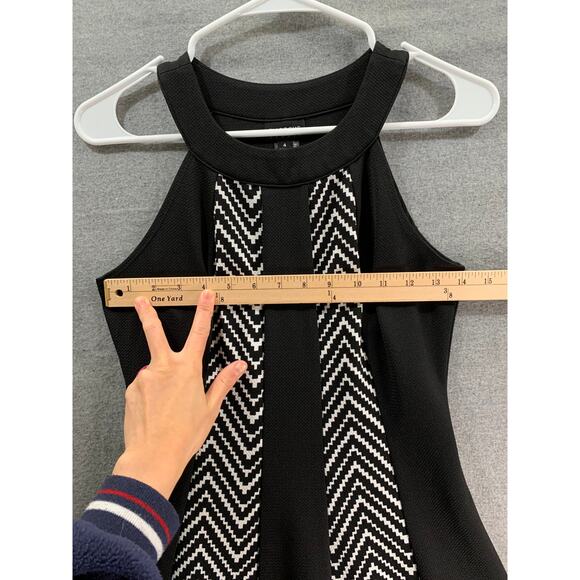 En Focus Studio Dress Women Size 4 Mini Dress Black Evening Sleeveless - Picture 3 of 7